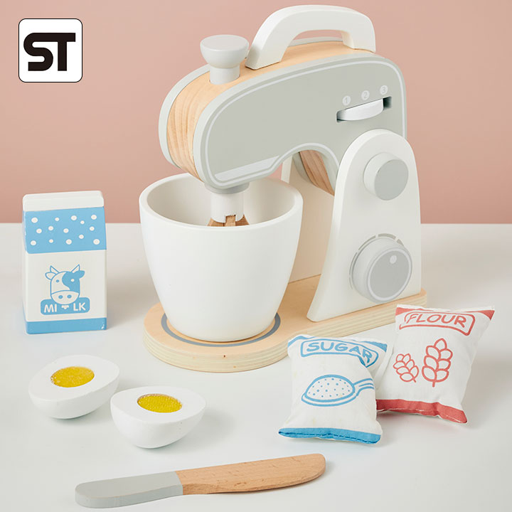 【15%OFFクーポン★6日20時】【完成品/STマーク付き】ペストリーミキサー Sugar(シュガー) 8点セット おままごと ままごとセット おままごとセット ごっこ遊びトイ おもちゃ 台所 お菓子作り ミキサー 家事 コンパクト