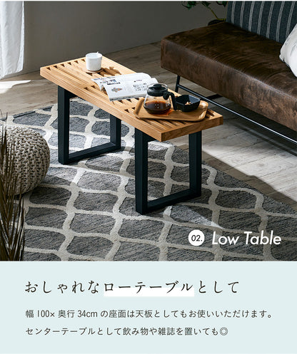 ダイニングベンチ 100cm【 Salotto -サロット- 】