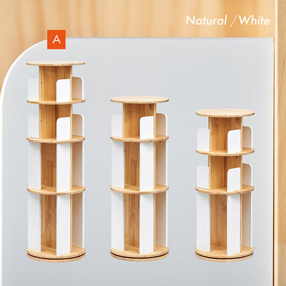 回転式絵本棚4段【 Whoopi Wood -ウーピーウッド- 】ds