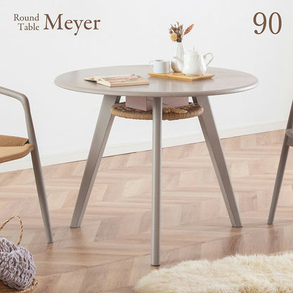 ダイニングテーブル 丸 2人 丸テーブル ダイニング 木製 90cm リビング おしゃれ Meyer(メイエル) 円形 ラウンドテーブル ダイニング テーブル 円形 2人掛け 食卓テーブル 収納 棚 一人暮らし 韓国風